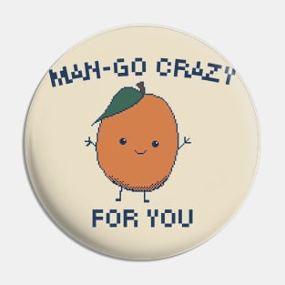 Man-Go Crazy for You, 8-Bit Pixel Art Mango Pin