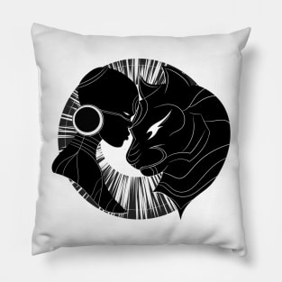 Woman & The Panther Pillow