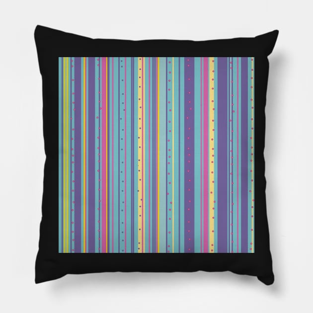 Cotton candy stripes Pillow by counterclockwise