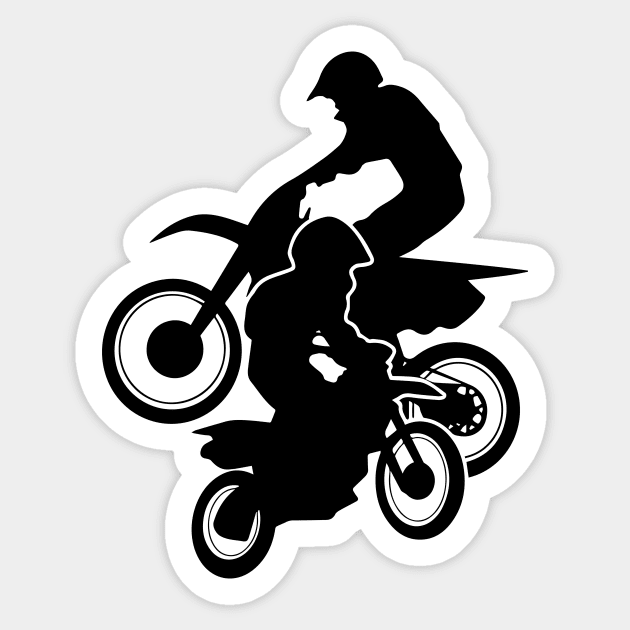 Dirt Biker Girl Silhouette 6 Motorcycle Decal Sticker 