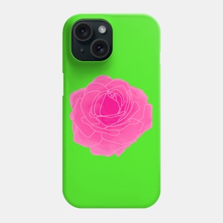 Hot Pink Pop Art Rose Phone Case