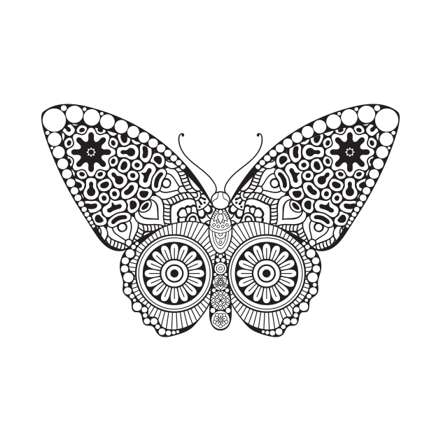 Butterfly Mandala Design by Utopia Shop