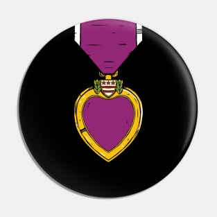 purple heart medal for veteran military soldiers Pin