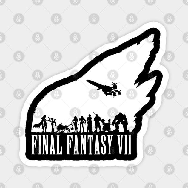 Final Fantasy VII - The Party (White) Magnet by Exterminatus