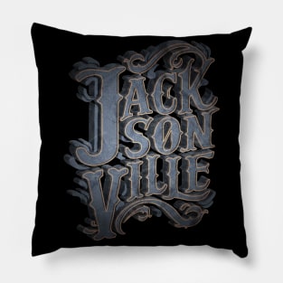 Jacksonville Florida Vintage Handlettering Pillow