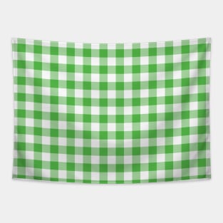 Green Gingham Pattern Tapestry