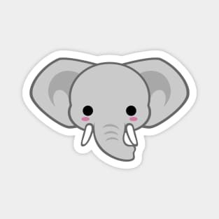 Cute African Elephant with Tusks Magnet