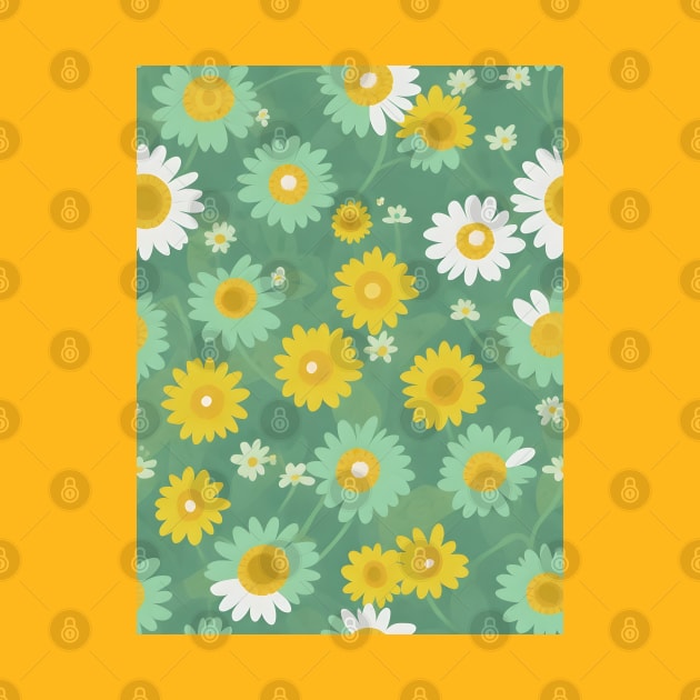 Daisy flower pattern by Spaceboyishere