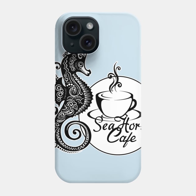 SeaHorse Cafe Phone Case by dinkdown