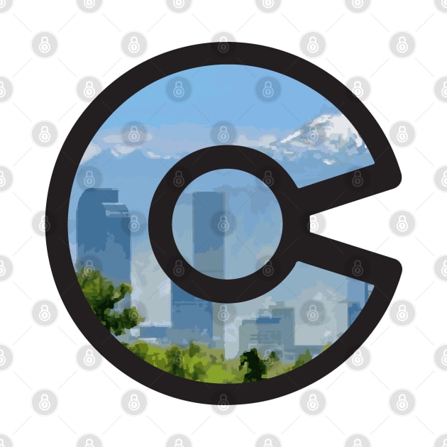 Denver, Colorado Skyline - Colorado Flag by DeadBeatElite