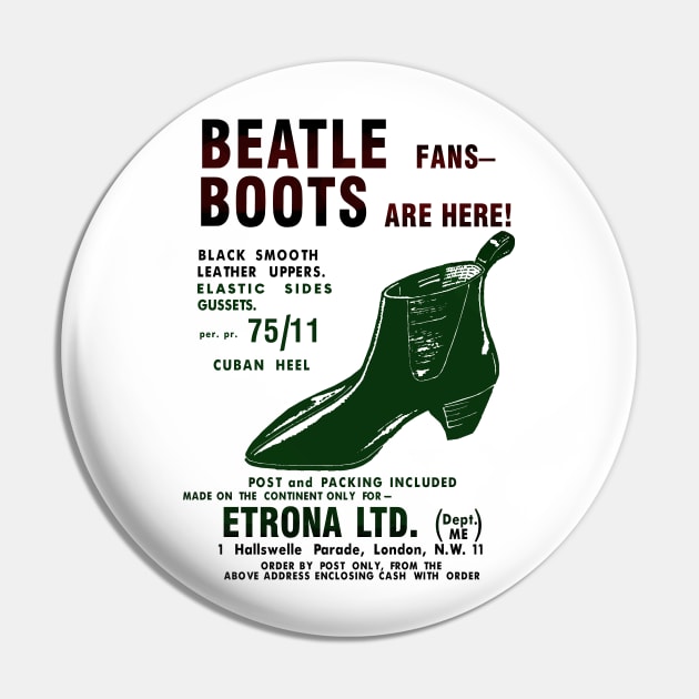 Fab Four Boots Dual Color Pin by Fab Memories