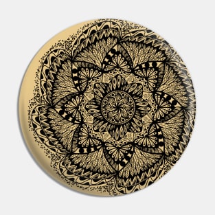 Mandala art Black Pin