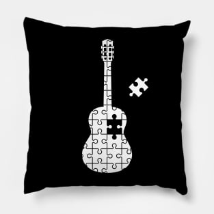 Puzzle Classical Guitar Silhouette Pillow