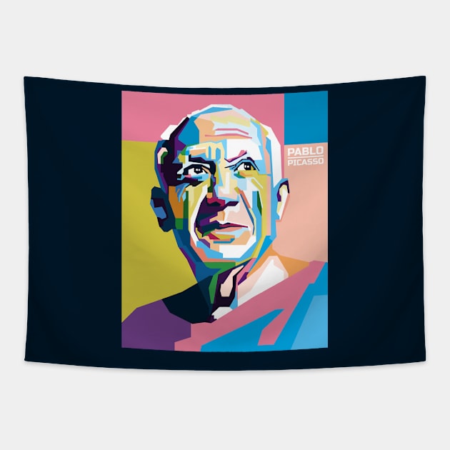 Abstract Pablo picasso Popart Tapestry by smd90