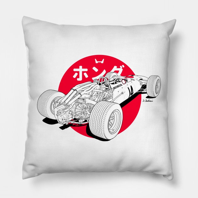 Honda RA301 Pillow by Camille De Bastiani