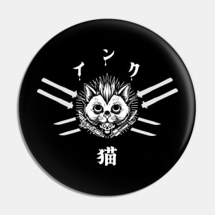 INK CAT | インク猫 | Japanese Cat | Samurai Cat Pin
