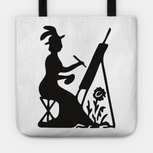 Female artist silhouette Tote