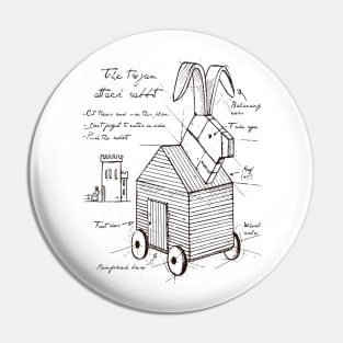 Trojan Rabbit Pin