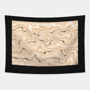 Cappuccino marble stone print, soft coffee shades illustration Tapestry