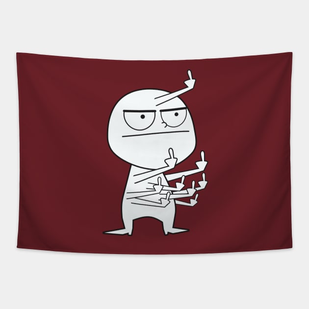 Middle Finger Maniac Middle Finger Tapestry TeePublic