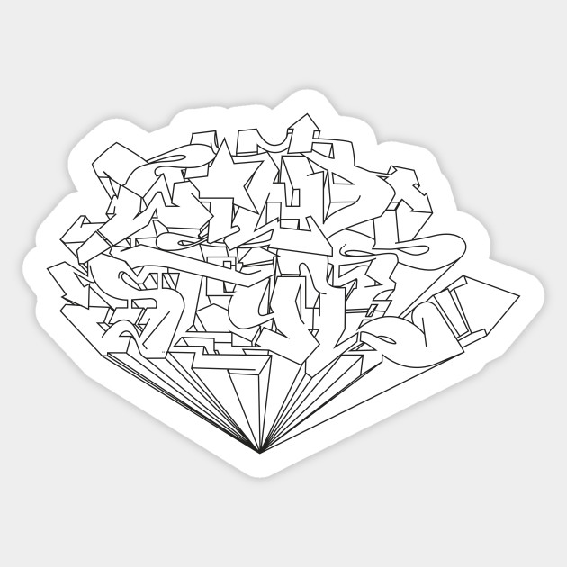 Wild Style Graffiti 0 1 Graffiti Style Sticker Teepublic