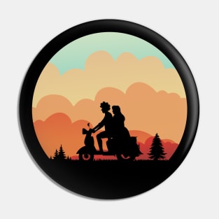 Vespa couple of love Pin