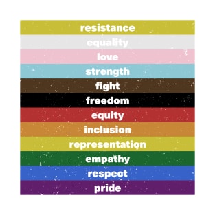 Progress Pride Flag for all LGBTQI+ Colorful Diversity T-Shirt