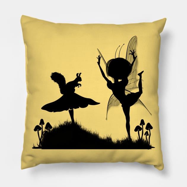 Little fairy dancing in the night Pillow by Nicky2342