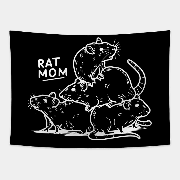 Rat Mom Tapestry by AudienceOfOne