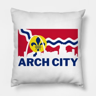 Arch City Skyline Pillow