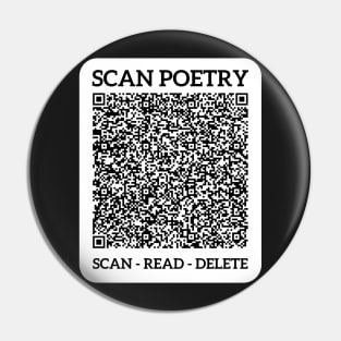 Scan Poetry Project - My Spirit Will Not Haunt The Mound Pin