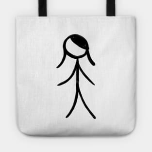 Stick figure hand drawn in a simple design Tote