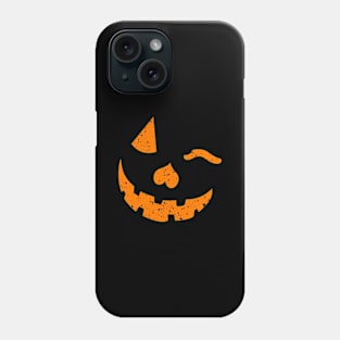 WINKING PUMPKIN FACE Phone Case