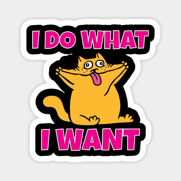 I do what I want funny cat Magnet by Work Memes