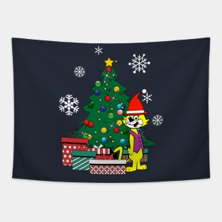 Top Cat Around The Christmas Tree Tapestry