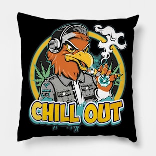 Pop Culture Eagle in Hip Hop Gear Pillow