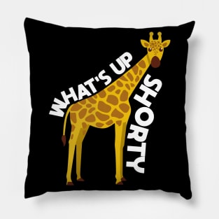 What's Up, Shorty - Giraffe - Punny Vector illustration Pillow