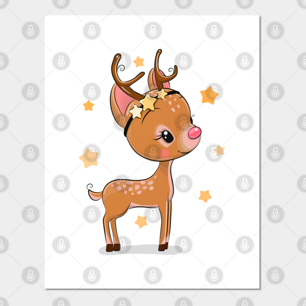 Cute Reindeer - Cute Reindeer - Posters and Art Prints | TeePublic Cute Reindeer - Cute Reindeer - Posters and Art Prints | TeePublic