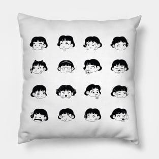 mood board (girl) Pillow