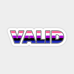 Valid Genderfluid Pride Magnet