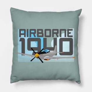 P51D AIRBORNE 1940 Pillow