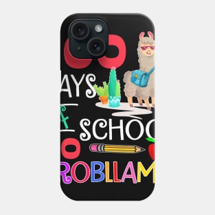 100 Days of School No Probllama Llama Shirt Llama Girls Phone Case