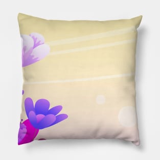 Purple Flower Art Pillow