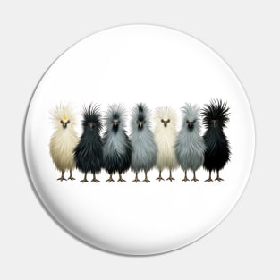 Fluffy Chickens Bad Hair Day Pin