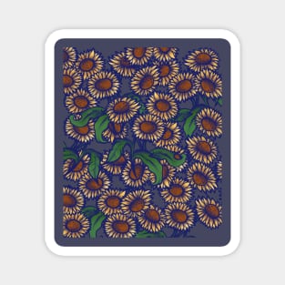 Vintage Sunflowers Magnet