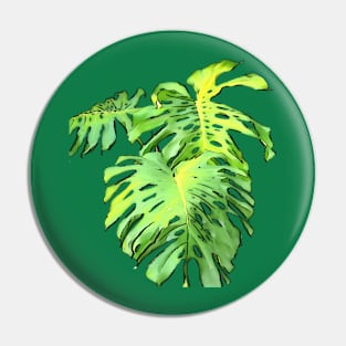 Monstera Leaves Artistic Vector Cut Out Pin