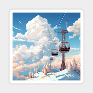 Cool Cloud Chairlift Magnet