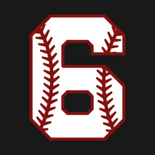 Baseball Number 6 T-Shirt