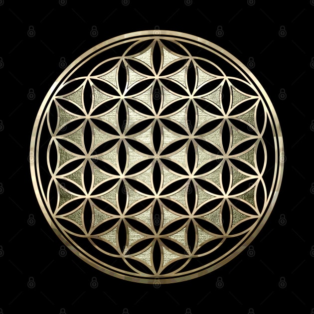 Flower of life metallic embossed by Nartissima