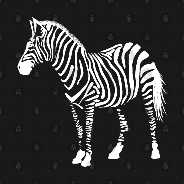 Hand drawn zebra - reverse color by jitkaegressy